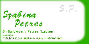 szabina petres business card